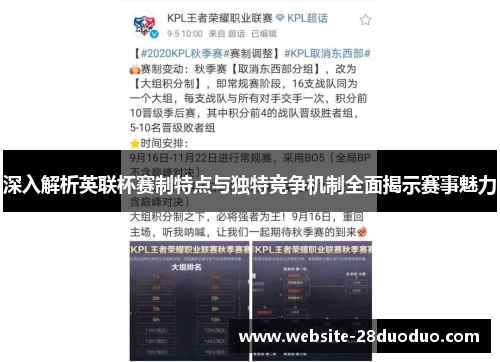 深入解析英联杯赛制特点与独特竞争机制全面揭示赛事魅力